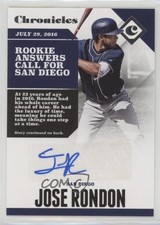 2017 Panini Chronicles Auto Jose Rondon #CA-JR Auto 5d7
