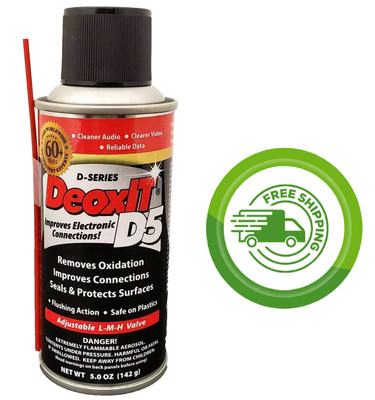 Caig DeoxIT  D5S-6-LMH - Original Can w/ LMH Spray Valve - 5% Solution - 5 oz