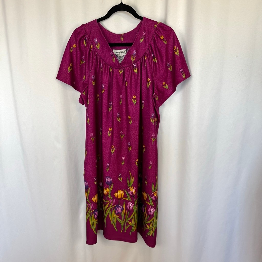 Vintage 80s Anthony Richards Muumuu Housedress Wo… - image 10