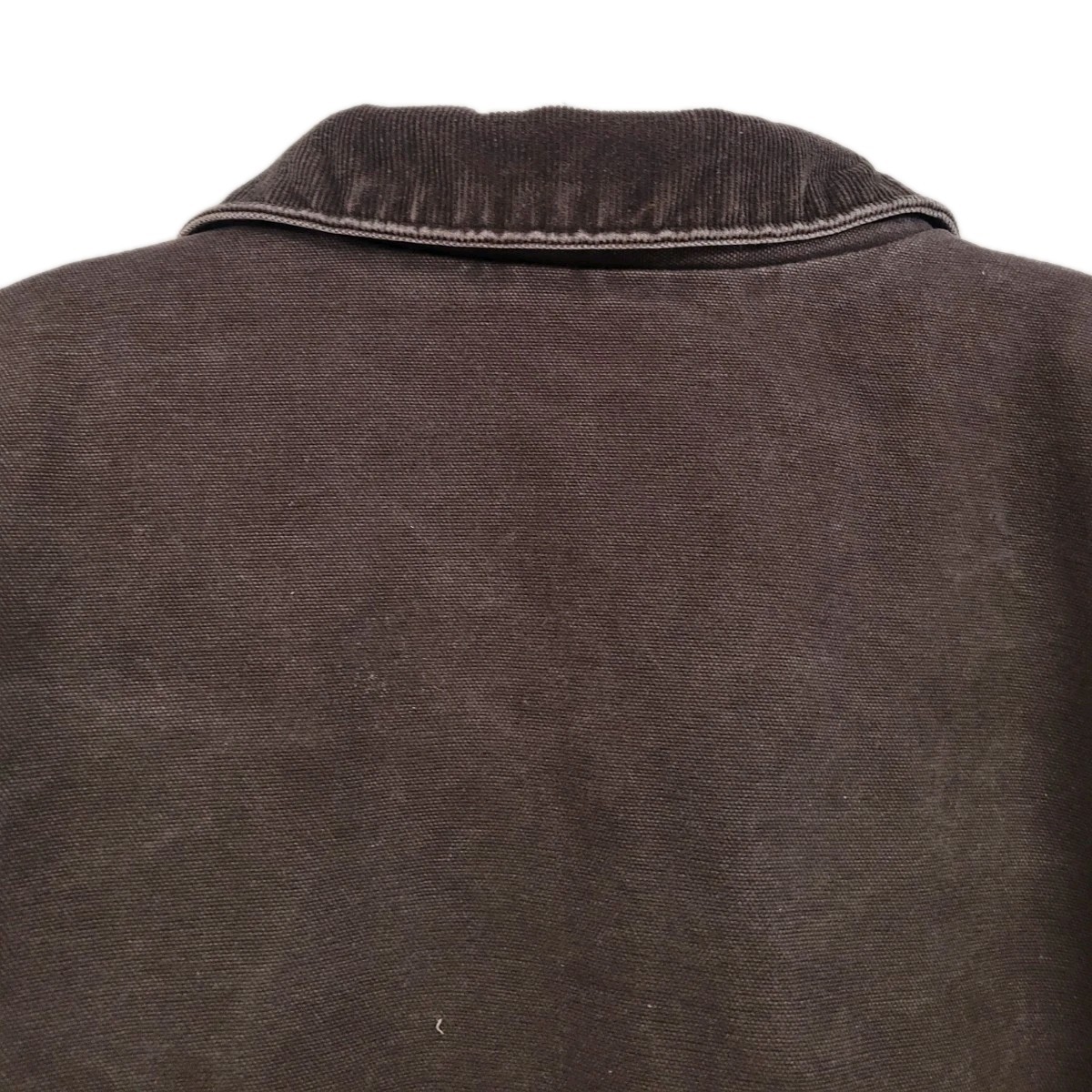 VINTAGE CARHARTT JACKET BROWN CANVAS QUILTED LINING CORDUROY COLLAR DETROIT XL thumbnail 7