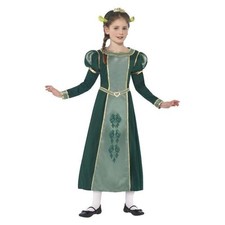 Shrek Princess Fiona Costume Kids Green Dress