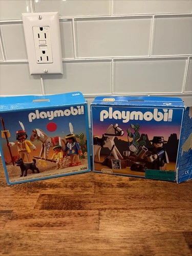 Vintage Playmobil Cowboys And Indians 3798 3396