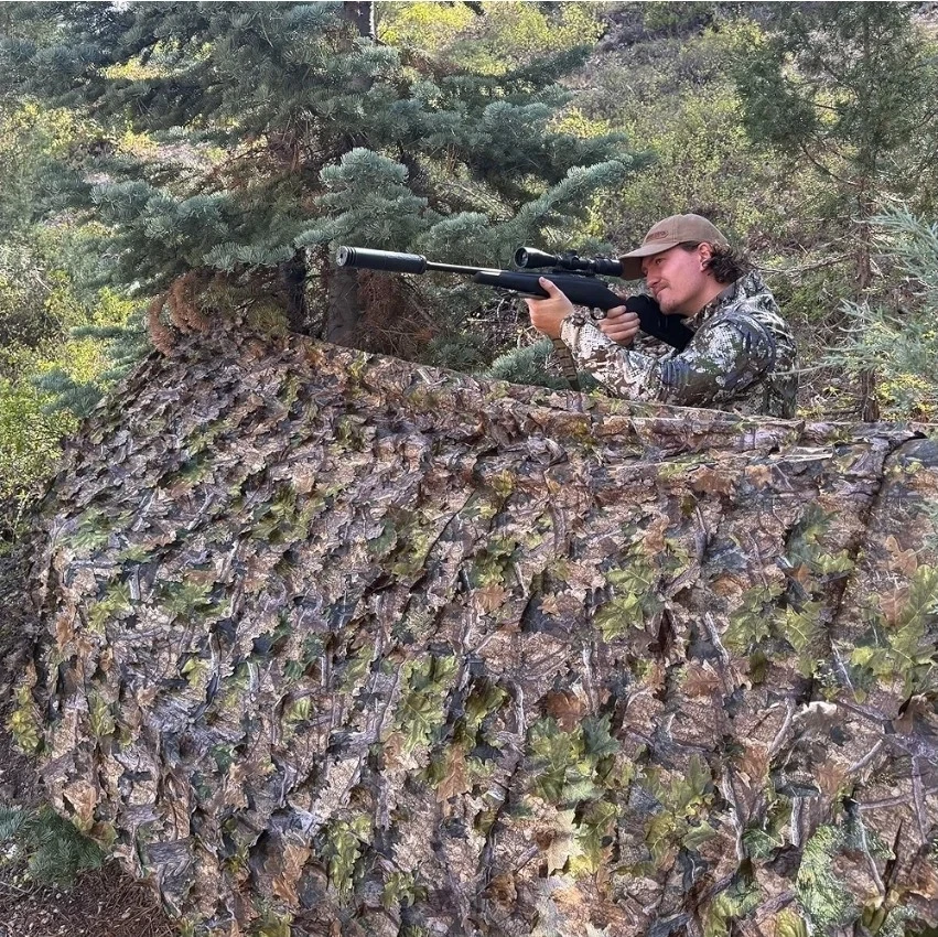 AUSCAMOTEK 3D Leafy Camo Netting, See-Through Camouflage Mesh w/ Realistic...215 - Image 4 of 4