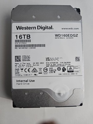 Western Digital 16TB WD160EDGZ-11B2DA0 Interne Festplatte SATA 6Gb/s
