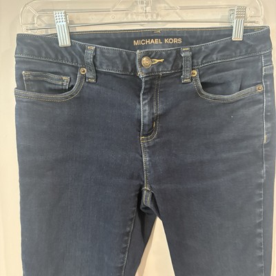 Michael Kors Women's Izzy Skinny Jeans Size 4 Dark Wash Stretch Denim