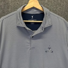Fairway & Greene Men XL Polo Shirt Navy White Stripe Congressional Golf USA Made