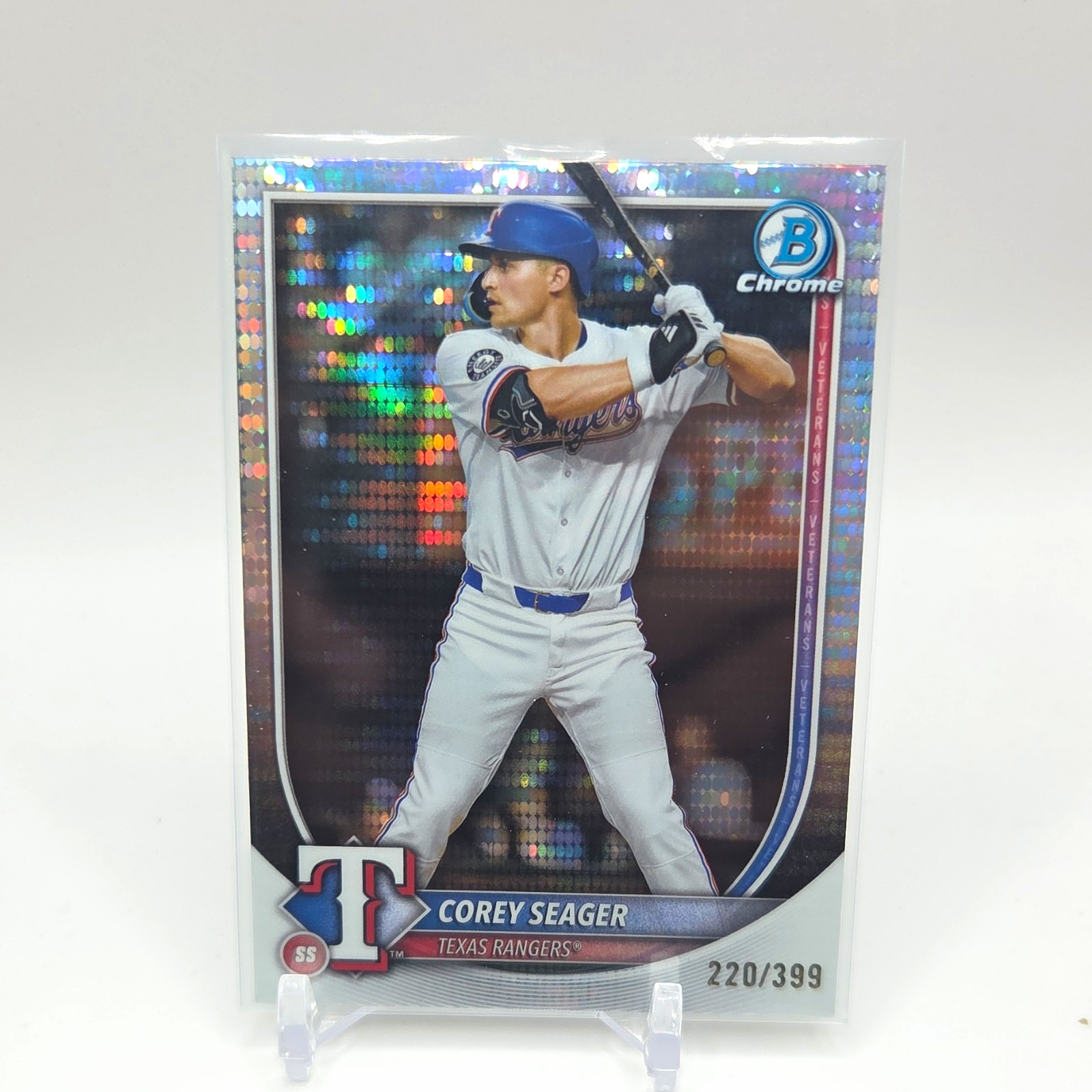 2025 Bowman Chrome Corey Seager Rangers #45 Pulsar Refractor 220/399