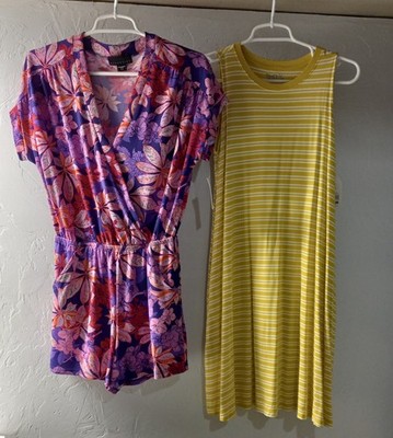 NEW Time and Tru Sleeveless Dress & Attention Romper-both NWT & size S -pockets