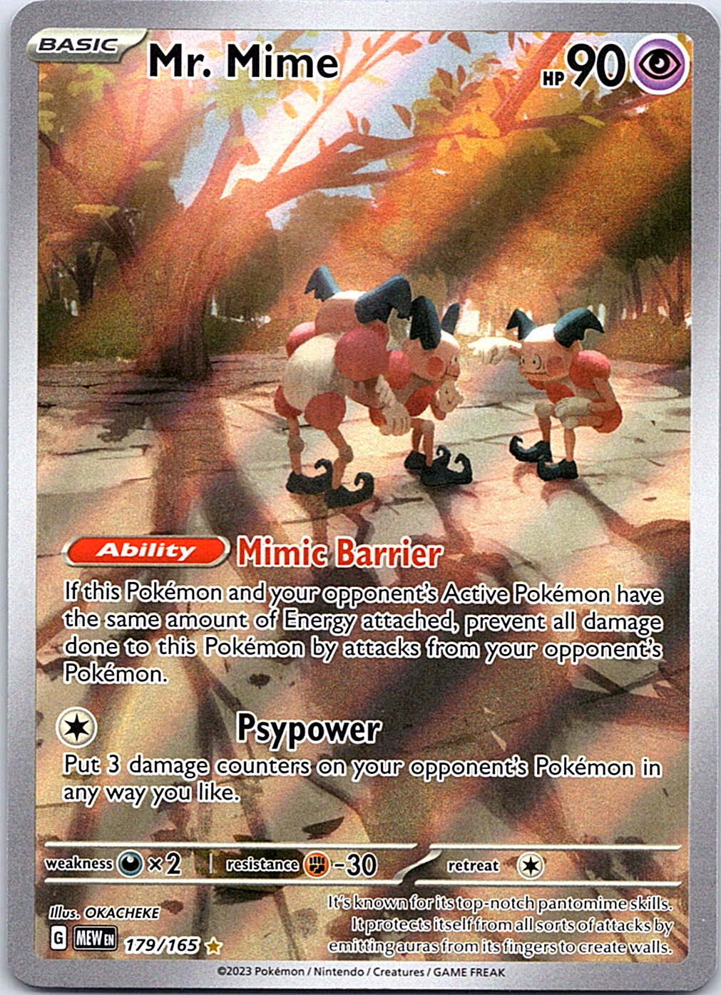 Mr. Mime 179/165 Illustration Rare - Pokemon 151 - NM