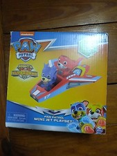 Paw Patrol Mini Jet Playset W/ Chase  Marshall Figures - New
