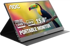 AOC 16T20 Portable Monitor 15.6" FHD 1080p IPS Display, USB-C Portable Laptop