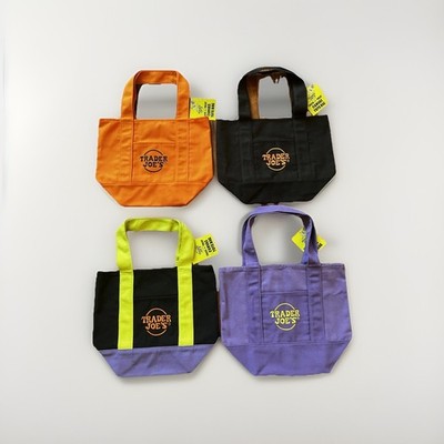 Lot 4-Trader Joe's Mini Tote Bags Trick or Treat  Halloween New w/Tags 2025