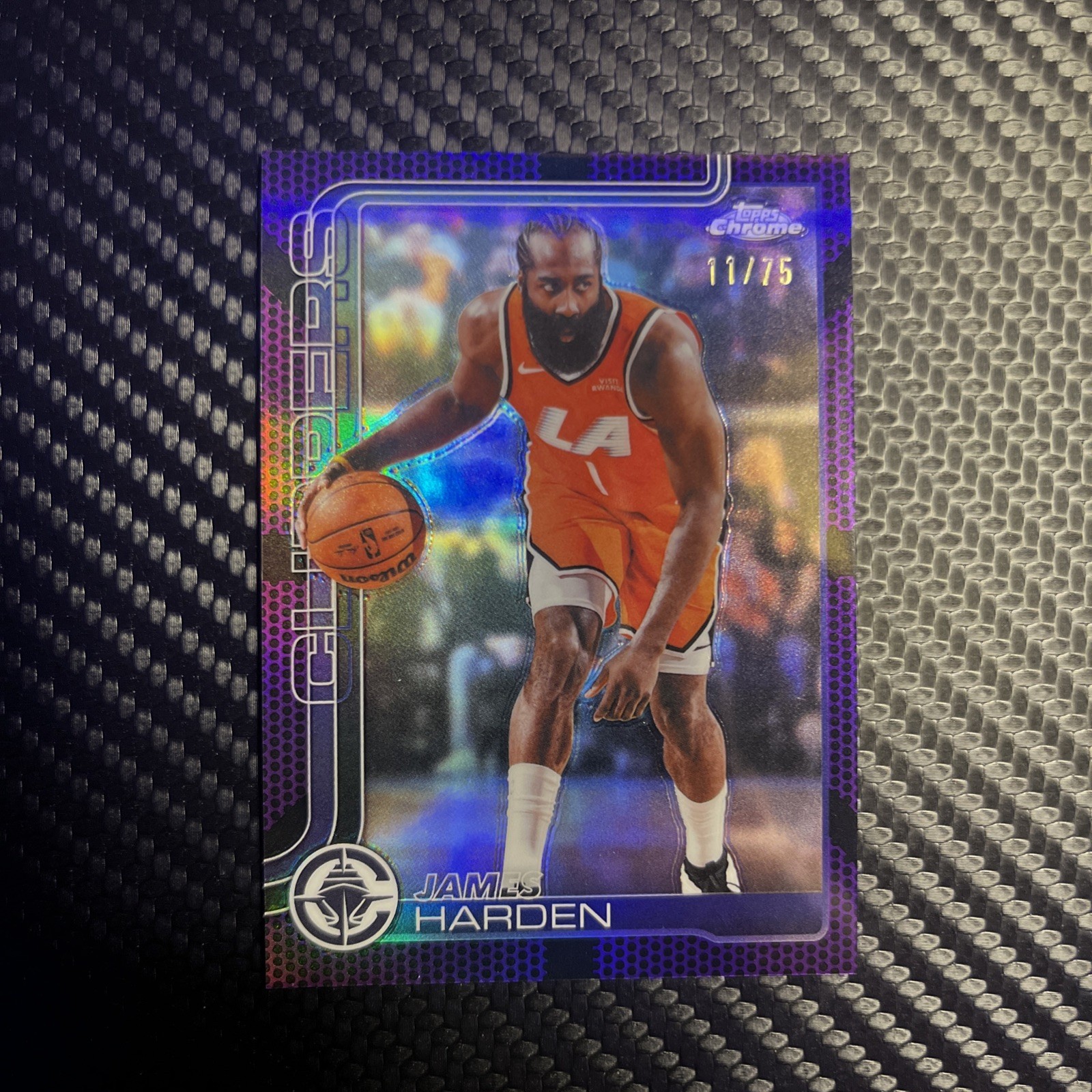 2025-26 Topps Chrome James Harden #33 Purple Basketball Border /75