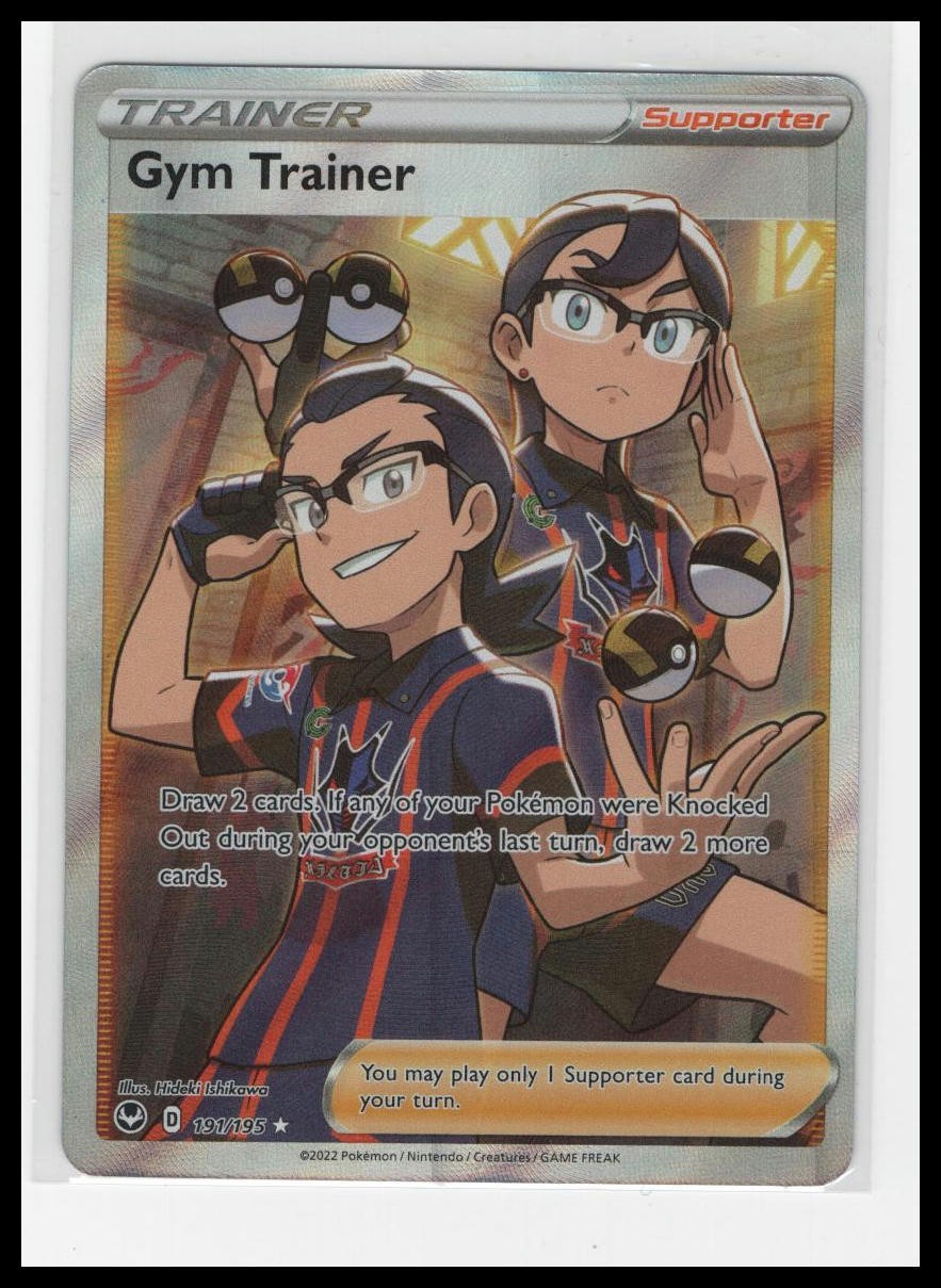Gym Trainer (Full Art) 191/195 Pokemon : Silver Tempest Holo - NM