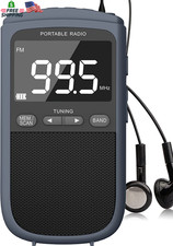 AM FM Walkman Radio:900Mah Rechargeable Portable Transistor Pocket Radio with Be