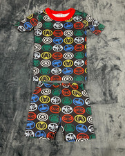 Hanna Andersson Marvel Characters Short John Pajamas Set - Size 120 6-7 Organic