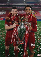 TRENT ALEXANDER ARNOLD SIGNED 16x12 PREM WINNERS PHOTO (ACG CERT AG18081)