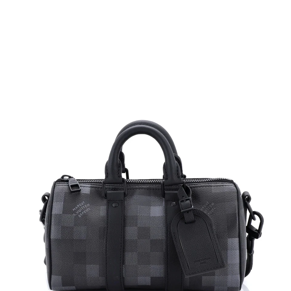 Louis Vuitton Keepall Bandouliere Bag Damoflage Canvas 25