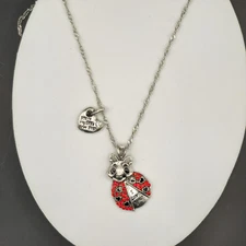 Cute Lady Bug I Love You My Little Good Luck Women Necklace Jewelry Rhinestone