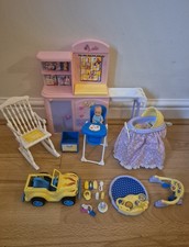 Vintage Barbie Happy Family Midge Baby Nursery Dolls Furniture Rare Mattel