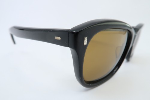 Vintage 50er Brille Brillengestell Schwarz Acetat Herren S/M Made in France TOP