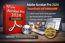 Adobe Acrobat Pro 2024 Dauerlizenz - Kein Abo