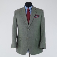 Mens Grey Blazer 40S UK Size PALAZZO Wool Sport Coat Vintage Jacket