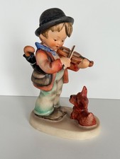 Goebel Hummel Puppy Love HUM 1 Figurine Boy with Violin & Dog W Germany