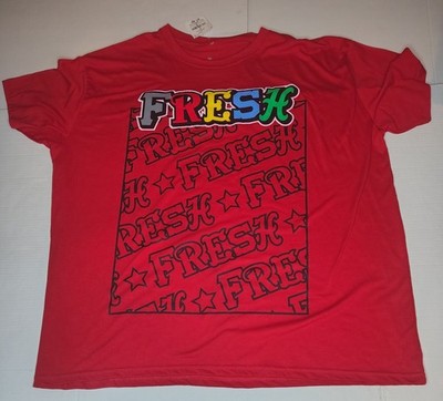 Vintage Fresh T-Shirt Mens 4XB Hip Hop Oversized Baggy 2000s Launder New W Tag