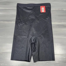SPANX Invisible High-Waisted Mid-Thigh Short Shapewear Black Large