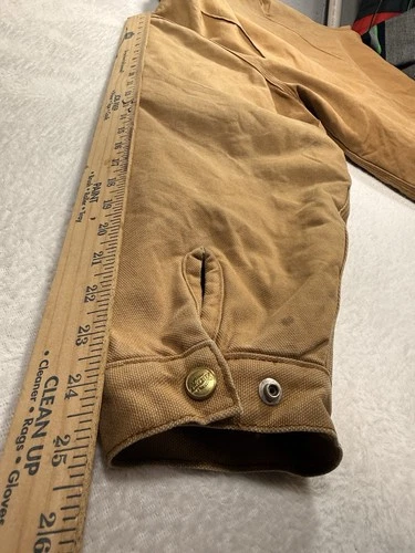 Dickies Detroit Style Work Jacket Brown Canvas Blanket Lined Est XL image 16