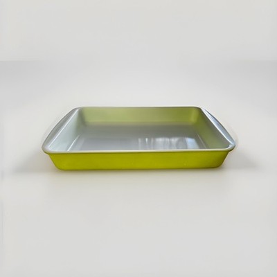 Pyrex Rectangular Glass Baking Dish Green White Ovenware Kitchen Cookware