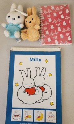 Lot of Miffy Merchandise Plush Paper Spiral Booklet Plush