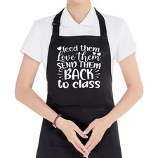 Cafeteria Workers Aprons for Women Men with 2 Pockets - Lunch Lady Gifts Cafe...