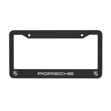 Porsche 2 Pack Black Aluminum License Plate Frame