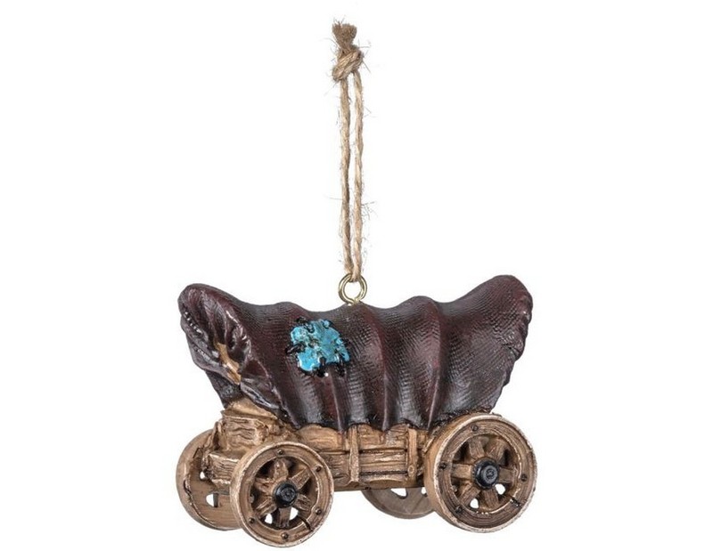 Tough 1 Ornament Covered Wagon Old Style Twine Hanger Brown 91-1146 CLEARANCE