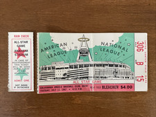 1967 MLB ALL STAR Game Ticket w/ Rain Check Stub - Angels Stadium July 11, 1967