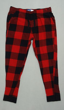 Old Navy Cozy Flannel Jogger Pajama Pants Red Black Check Plaid Unisex Size L