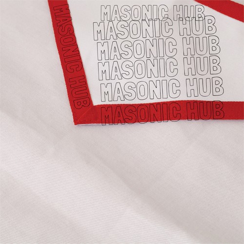 Exquisite Masonic Holy Royal Arch White Duck Cotton Cloth Apron - Brand New - Picture 4 of 6