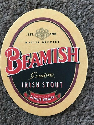 BEAMISH BREWERY BEER COASTER  IRISH STOUT HARD TO FIND MINT BUY IT NOW CORK IREL