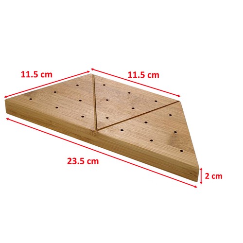 Holzspießhalter 23,5x11,5xh 2 cm, Schneidebrett mit 18 Löchern für Stangen 2 Stück - Bild 6 von 7