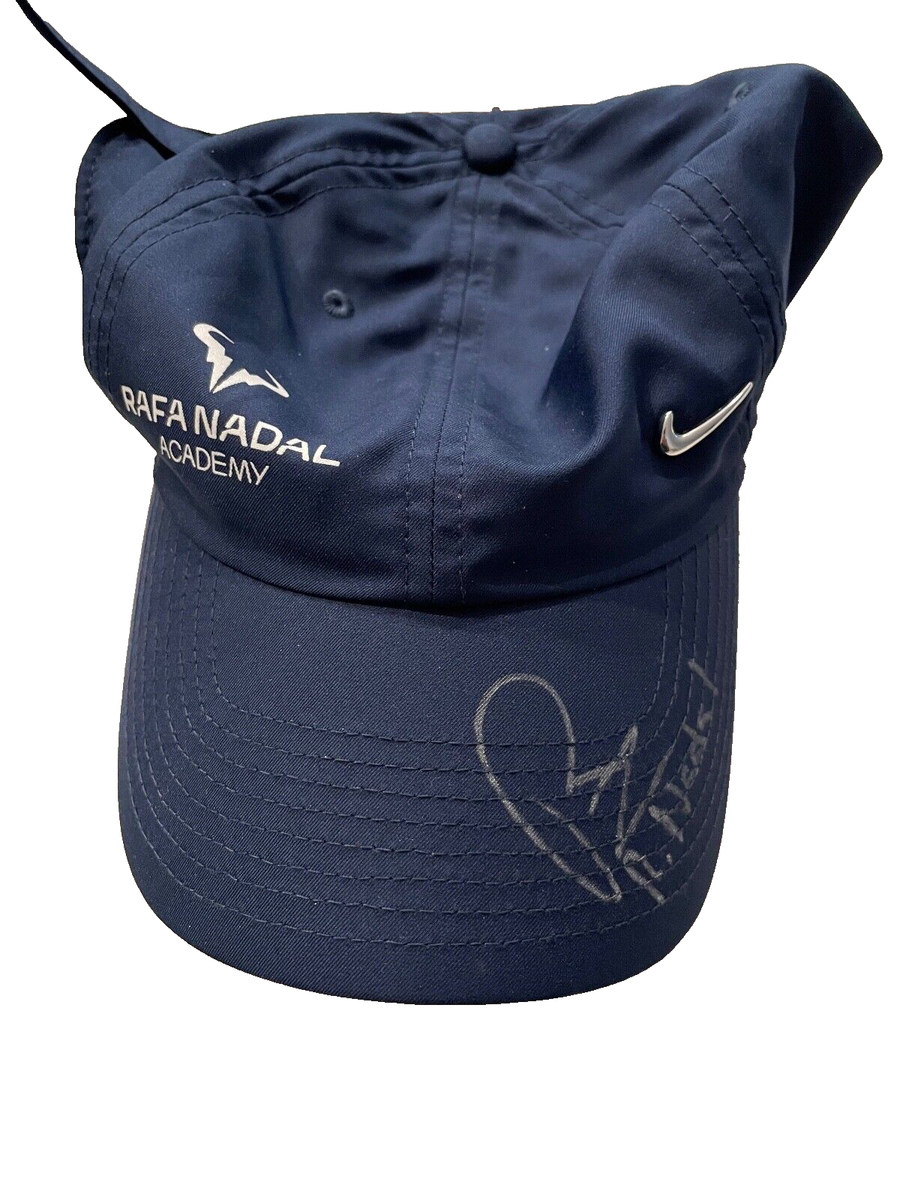 Rafael Nadal Signed Nike Blue Hat With Proof | eBay