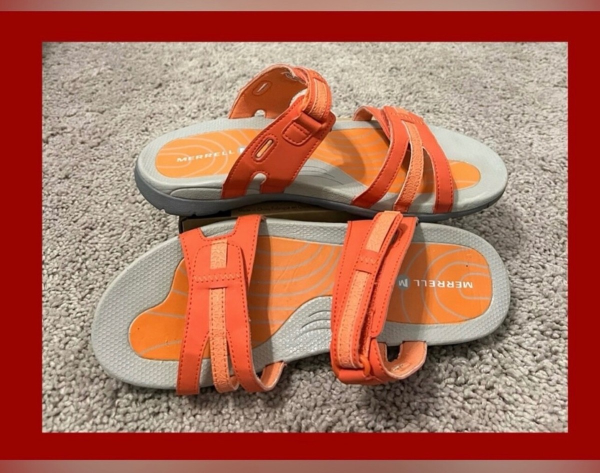 Merrell women's Tiger Lily orange slip on sandals Size 11