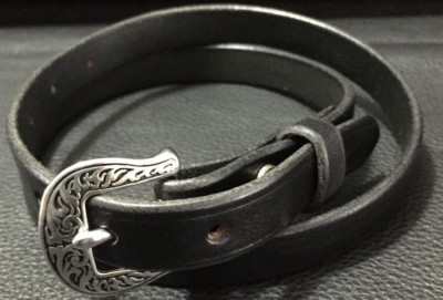 Womens Genuine Leather Thin Skinny Belt for Women's Jeans Pants_Amish Made USA