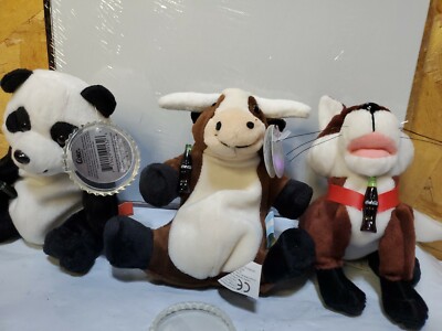 COCA-COLA Beanie Babies Lot Of Collectible International Plush 1998 Tags  Set