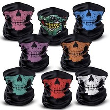 8 Pcs Balaclava Skull Face Mask for Outdoor Sports Motorcycle Headband