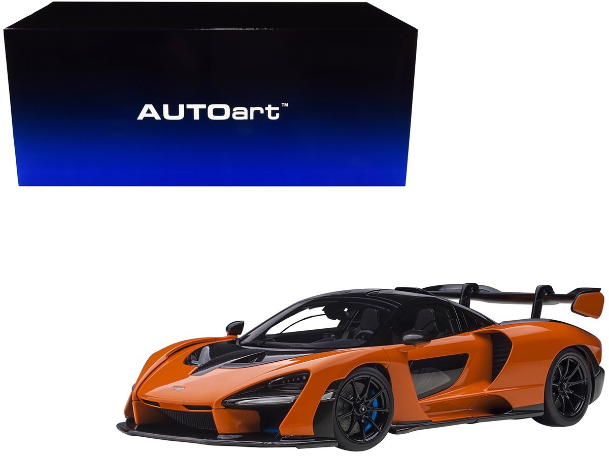 Autoart Mclaren Senna Trophy Mira Orange & Black 1/18 Model