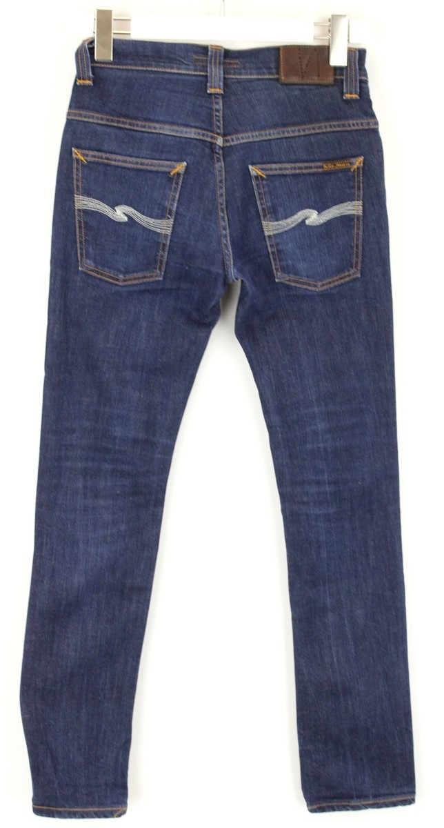 Nudie Thin Finn Dry Ecru Embo Jeans Men Slim W29/L32 | eBay