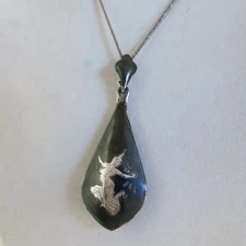 Vintage SIAM Sterling Silver Pendant with 19 in Chain 10.1g [4727]