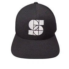 The Classics Yupoong Snapback Hat Black OSFA Embroidered Monogram